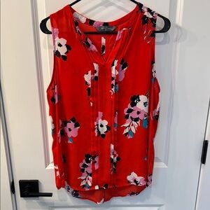 Floral Sleeveless Top - Red